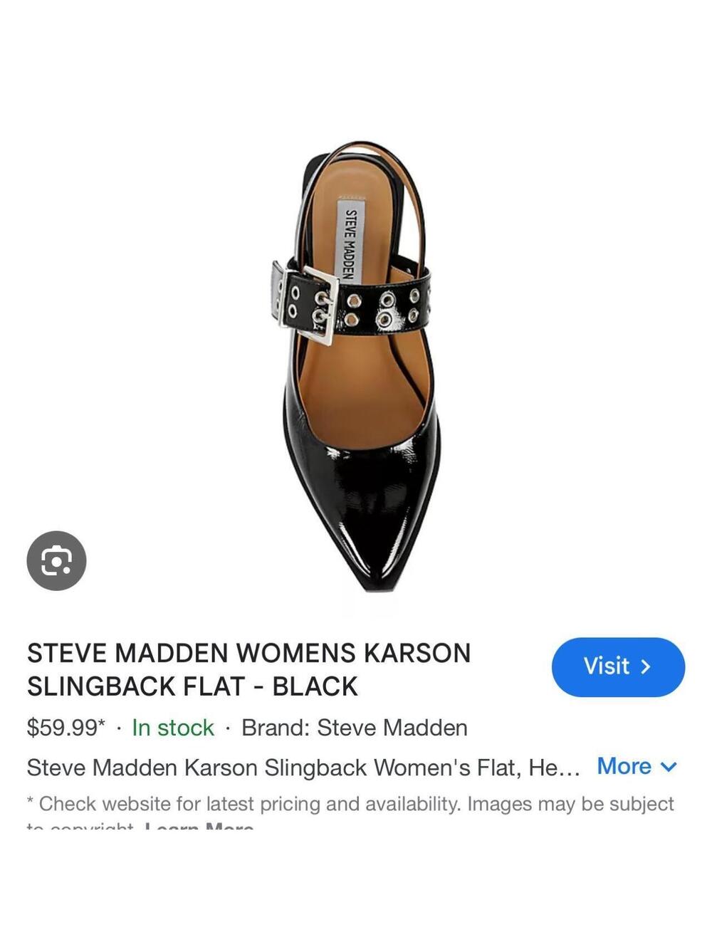 Black Steve Madden Karson slingback heels